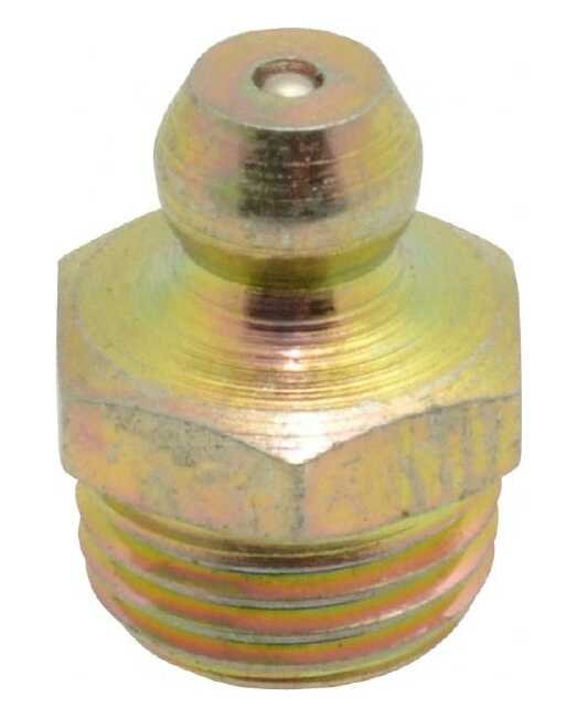 PROLUBE M10 x 1.0 Steel Grease Fitting - Straight Head Angle - Image 1