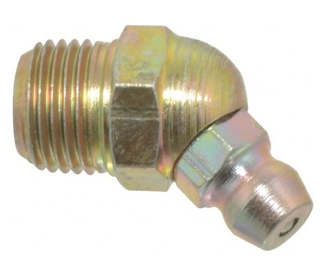 PROLUBE 1/8-27 PTF Steel Grease Fitting - 45° Head Angle - Image 1
