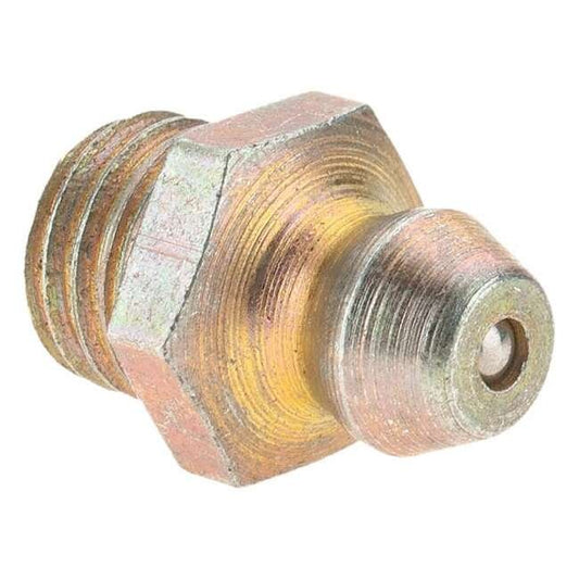 Zinc Plated 5/16-24 Standard Grease Fitting - Straight Head Angle - Image 1