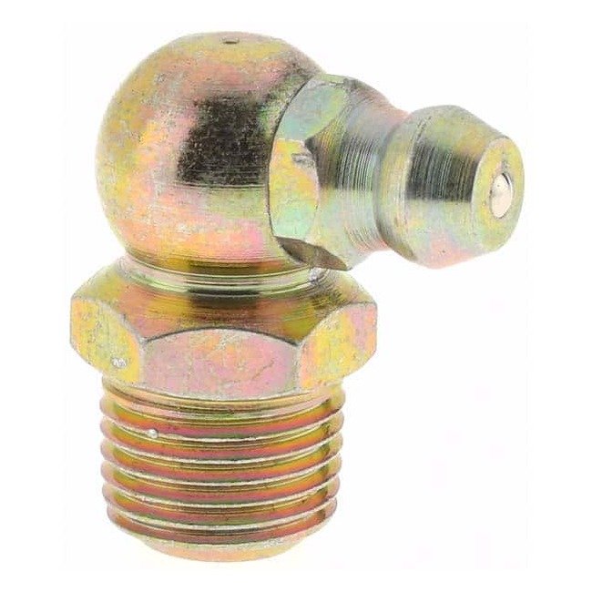 Value Collection 90 Degree Grease Fitting 1/8-27, Zinc Plated - Image 1
