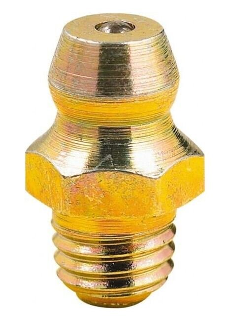Steel Straight Head Angle Grease Fitting Adapter M6 x 1 - Image 1