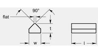 Vee Bottom Grooving Tool, 0.335/0.341 in