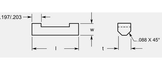 Durable Drop Down Style Grooving Blanks - Image 1