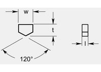 Precision Vee Bottom Grooving Tool, 0.081 / 0.086 in