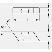 U-Notch Top Lock Style Blanks, 0.207/0.213 in Thickness