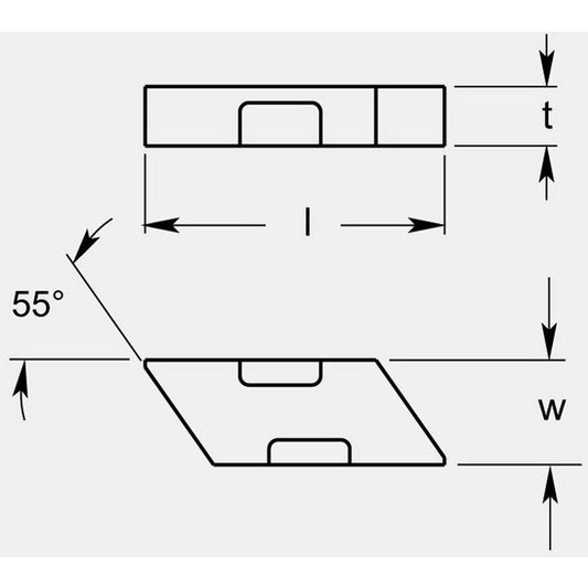 U-Notch Top Lock Style Blanks, 0.207/0.213 in Thickness - Image 1