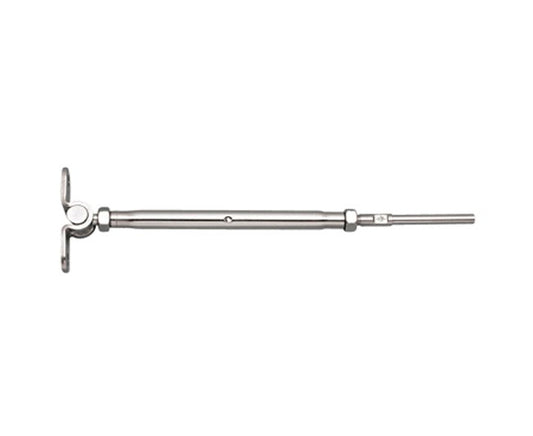 316 Stainless Steel Hand Swage Stud Turnbuckle - Wall Mount, Closed Body - Image 1