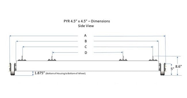 PYR™ 4.5 x 4.5 Inch (in) Size and 86 Inch (in) Width Magnetic Sweeper - Image 2