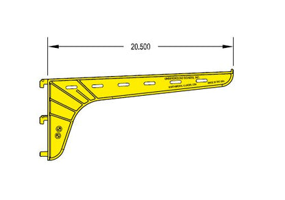 20-Inch Low Profile Arm for Underground Non-Metallic Cable Racks - Image 2