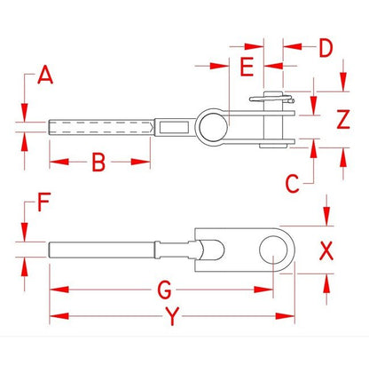 Marine-Grade Hand Swage Toggle, 316 Stainless Steel - Image 2