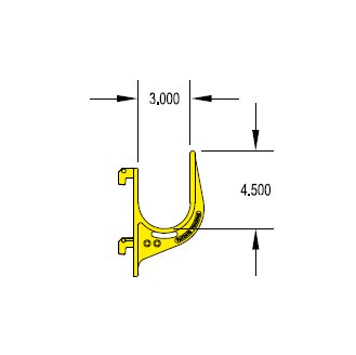 3-Inch Under Ground Non-Metallic Cable Rack Saddle - Image 2