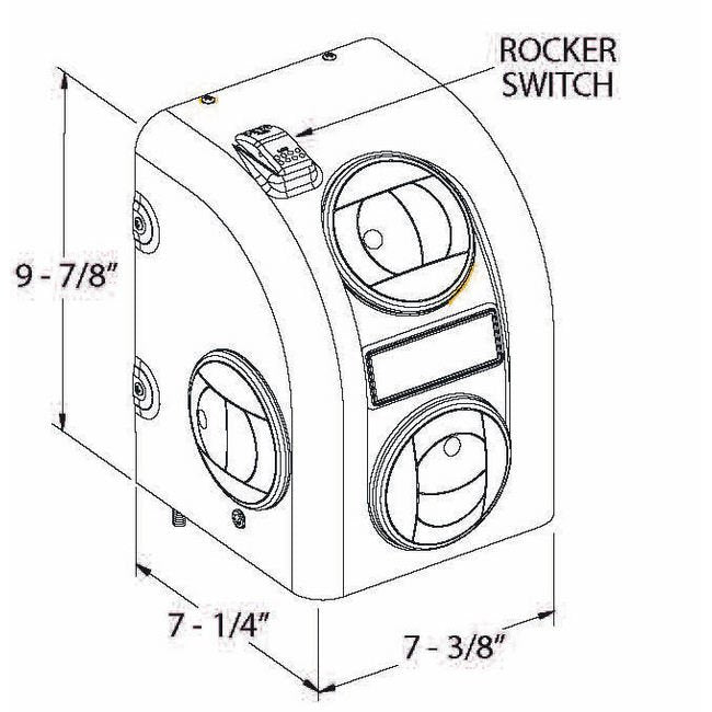 12V Compact Cab-Cargo Heater with Adjustable Air Flow and Fan Control Switch - Image 2