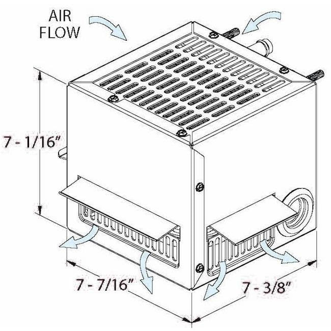 12V Cab Cargo Heater - Wall/Floor Mount, 12500 Btu, 200 CFM Air Flow - Image 2