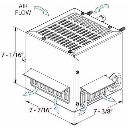 12V Cab Cargo Heater - Wall/Floor Mount, 12500 Btu, 200 CFM Air Flow - Image 2