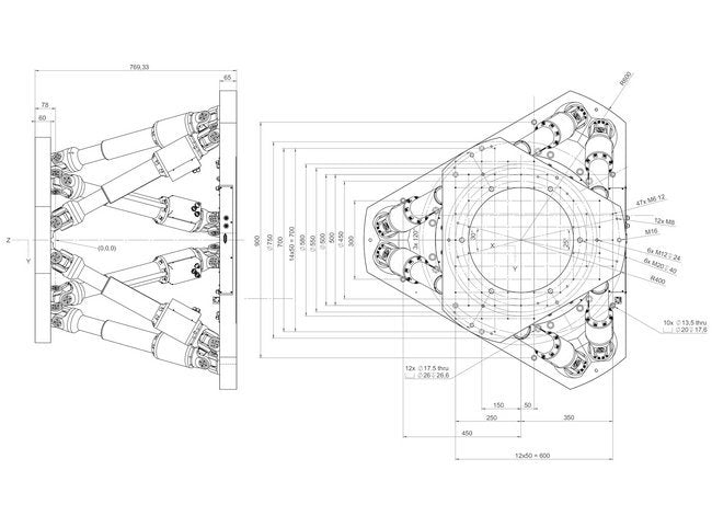 High Load Hexapod 6-Axis Positioning Stages - H-845 - Image 2