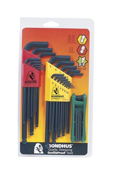 Bondhus 30-Piece Triple Pack Hex Key Set T6-T25 - Image 1