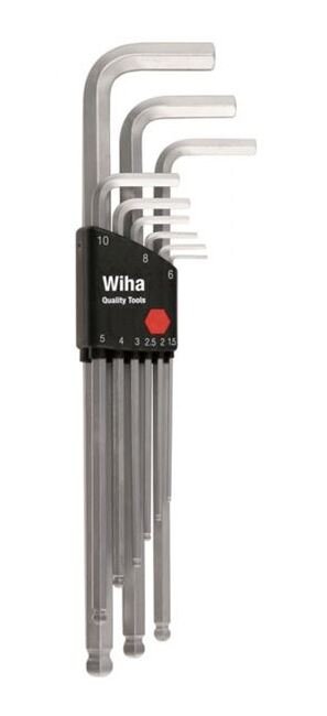 Wiha 9-Piece Ball End Hex L-Key Set, Metric - Image 1