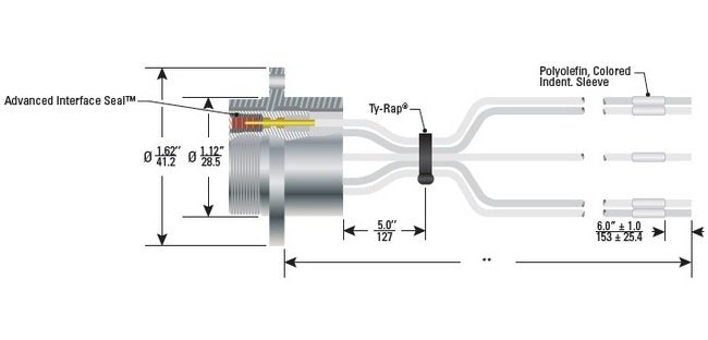 High Voltage 8 Pin Single-Ended Receptacle Cable Assembly - Image 1
