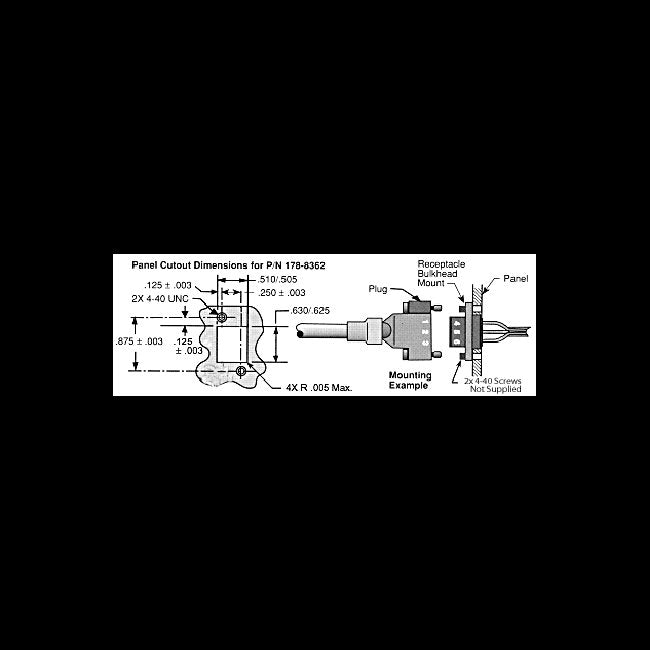 High Voltage 6 Pin Single Ended Front Mount Receptacle Cable Assembly - Image 2