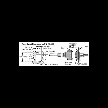 High Voltage 6 Pin Single Ended Front Mount Receptacle Cable Assembly - Image 2
