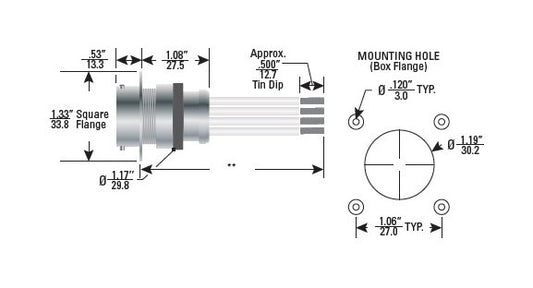 15 kVDC 4-Pin Bayonet High Voltage Connector Cable Assembly - Image 1