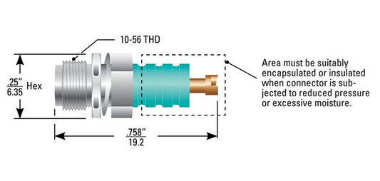 600 Series High Voltage Receptacle, Front Panel Mount - Image 1