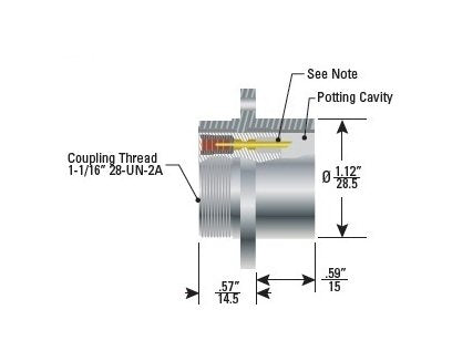 Teledyne Reynold 12 kVDC Pee-Wee Series 8 Pin Front Mount Receptacle - Image 1