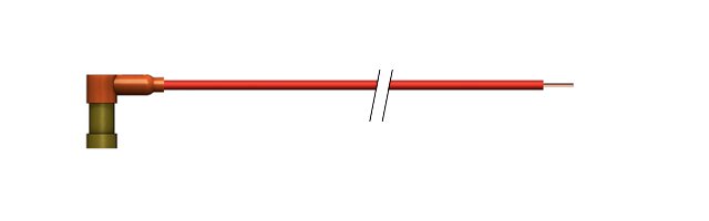 High Voltage Single Pin Connector - Ruggedized PeeWee Series - Image 1