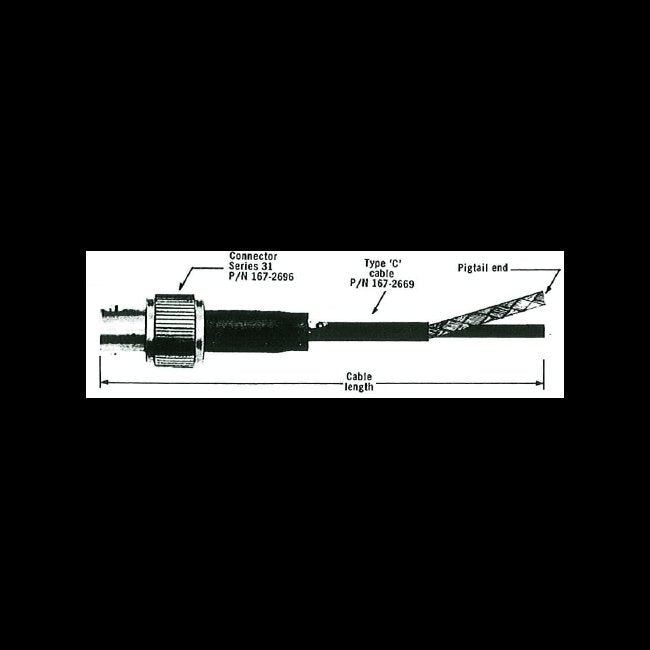 6.5kVDC Male Pigtail Cable Assembly - Series 31 Coaxial Connector - Image 1