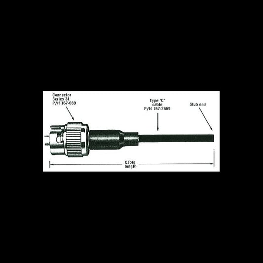 6.5kVDC Female Stub Cable Assembly - Series 31 Coaxial Connector - Image 1
