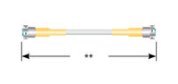600 Series Double-Ended Shielded Cable Assembly with Hex Plug