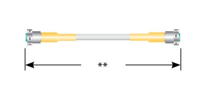 600 Series Double-Ended Shielded Cable Assembly with Hex Plug - Image 1