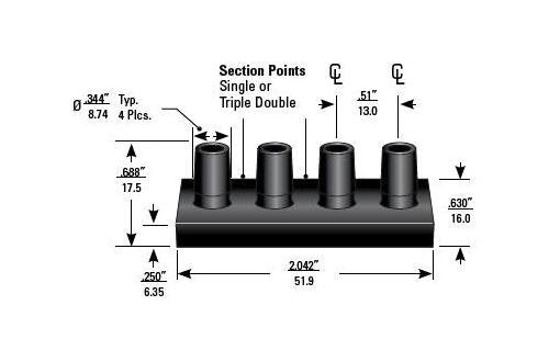 15 kVDC SID Series Non-Sealed 4-Receptacle Block - Image 1
