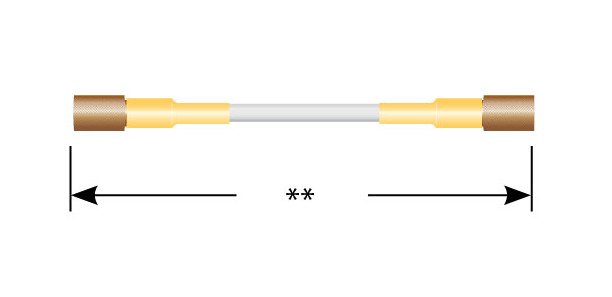 600 Series Double-Ended Shielded Cable Assembly with Knurled Plug - Image 1