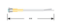 High Voltage Single Pin Cable Assembly, Shielded, Hex Plug