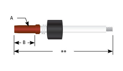 High Voltage Cable Assembly C727 - Single-Ended Plug, 25kVDC - Image 1