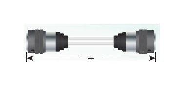 Teledyne Reynold 1804 Series 4 Pin Double-Ended Threaded Shielded Plug Cable Assembly - Image 1