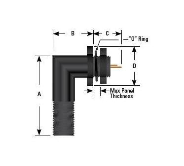 Series 720 Sealed Receptacle Right Angle Connector - Image 1