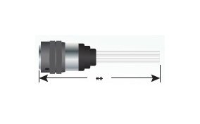 15 kVDC 4-Pin Threaded Shielded Plug Cable Assembly - Image 1