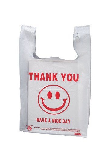8-Inch High-Density Polyethylene T-Shirt Material Handling Bag - Image 1