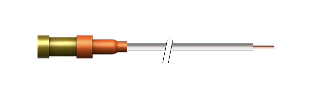 High Voltage Single Pin Connector - 12-18 kVDC Ruggedized PeeWee Series - Image 1