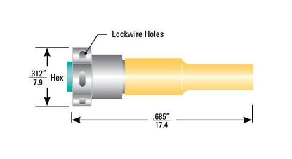600 Series Shielded Plug Kit with Hex Coupling - Image 1