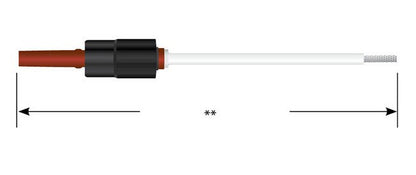 High Voltage Single Pin Connector - Series 737 Cable Assembly - Image 1