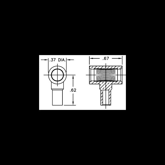 5.5mm Right Angle Socket Contact Stackable, Flash Lamp Connector - Image 2