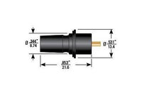 15 kVDC SID Series Non-Sealed Front Mount Plastic Receptacle