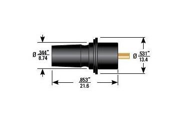 15 kVDC SID Series Non-Sealed Front Mount Plastic Receptacle - Image 1