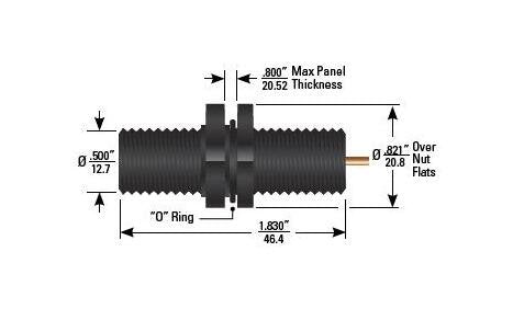 High Voltage Receptacle Sealed, Front Mount - Series 727 - Image 1