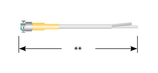 600 SL Series High Voltage Cable Assembly, Single-Ended, Shielded, Hex Plug - Image 1