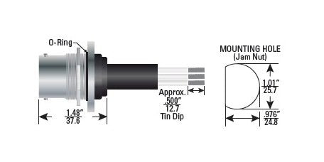 Teledyne Reynolds 1407 Series 7 Pin Rear Mount Cable Assembly - Image 1