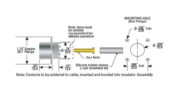 Teledyne Reynolds 1407 Series 7 Pin Front Mount Receptacle - Image 1